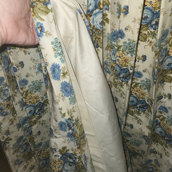 PART 1 Vintage Floral Lined Draperies Curtains 4 84" Panels 2 Valances Material - Picture 4 of 10